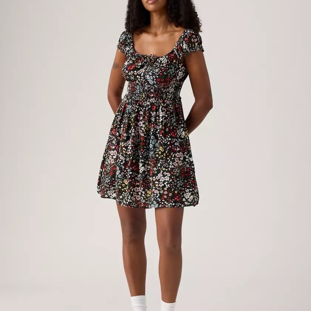 Levi's Dark Floral Midi Dress